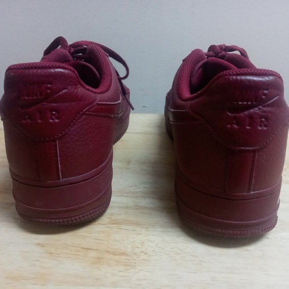Nike Air Force One 1 Leather Premium Team Red AJ7280-600 Mens Size 10.5 Burgundy main image 8